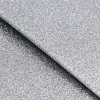 Декоративная кожа с блёстками «Мерцание серебра», ткань для пэчворка, 30 × 30 см