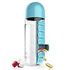 Таблетница-органайзер на каждый день Pill & Vitamin Organizer с бутылкой для воды, фото 6