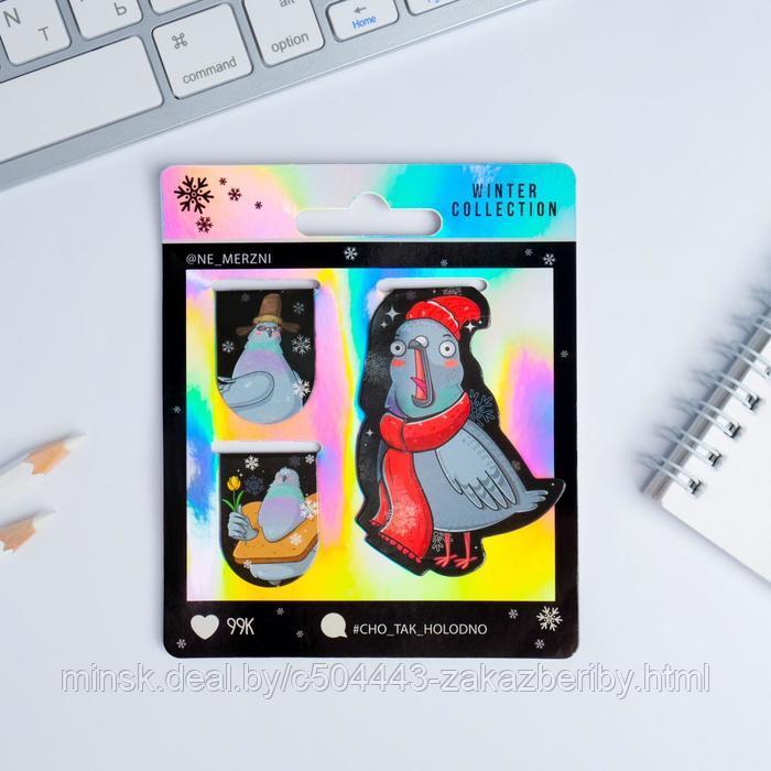 Магнитная закладка на подложке Cho tak holodno: 3 шт