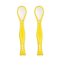 Набор ложек для кормления детский Happy Baby " Flexible Spoons" 6+ , 2 шт (желтый)