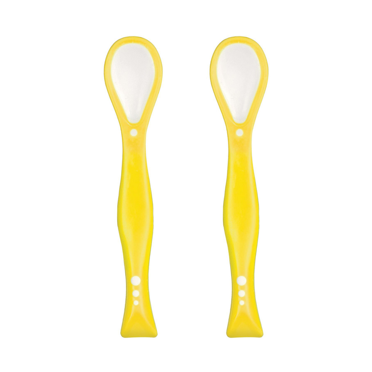 Набор ложек для кормления детский Happy Baby " Flexible Spoons" 6+ , 2 шт (желтый) - фото 1 - id-p156509679