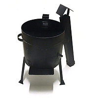 Печь для казана усиленная с дымоходом "Мастер" на 8 - 10 литров