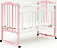 Кроватка Bambini (Бамбини) 09 бело-розовая