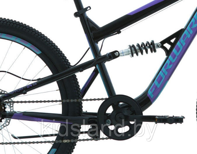 Велосипед Forward Raptor 24 2.0 D" (черный/фиолетовый) - фото 4 - id-p175653163