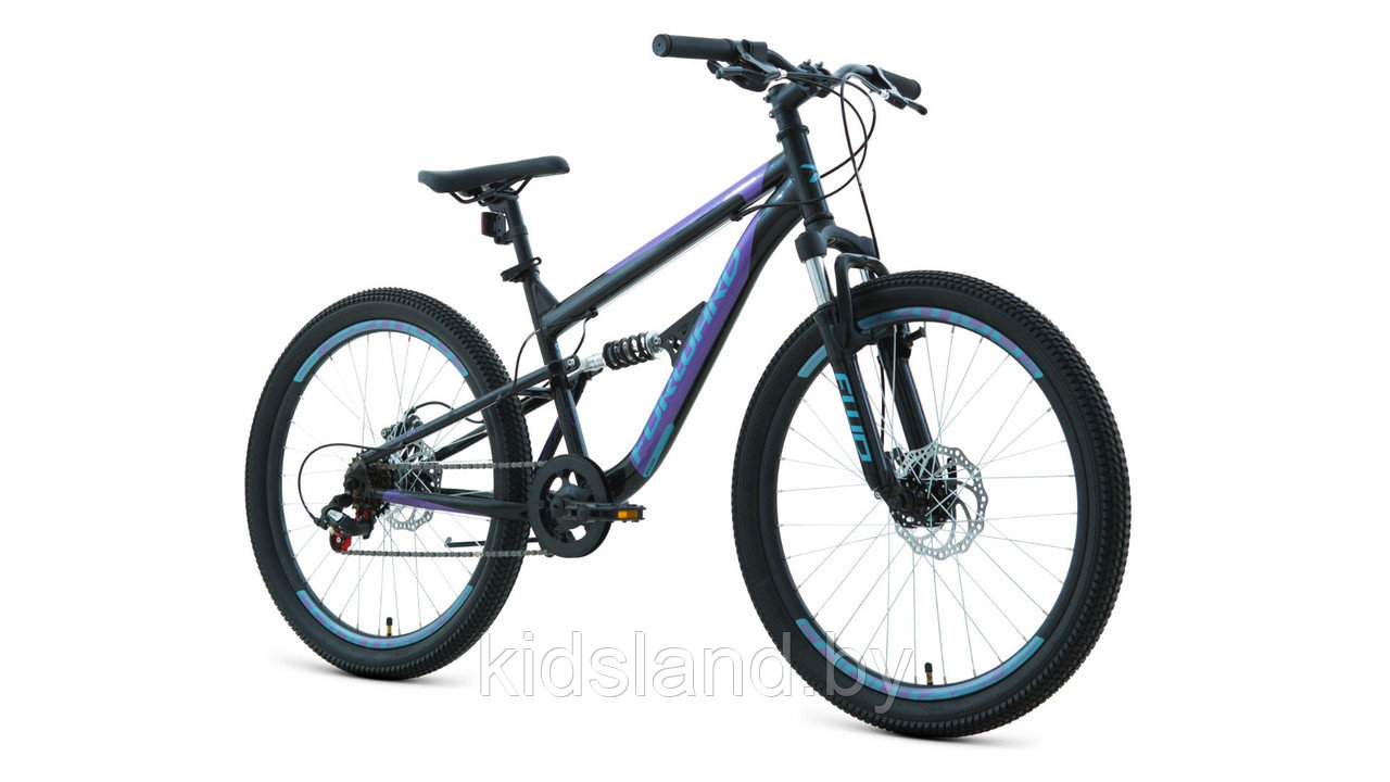 Велосипед Forward Raptor 24 2.0 D" (черный/фиолетовый) - фото 2 - id-p175653163