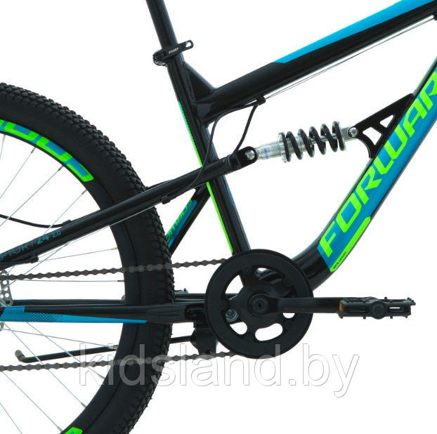 Велосипед Forward Raptor 24 2.0 D" (черный/бирюзовый) - фото 3 - id-p118573883