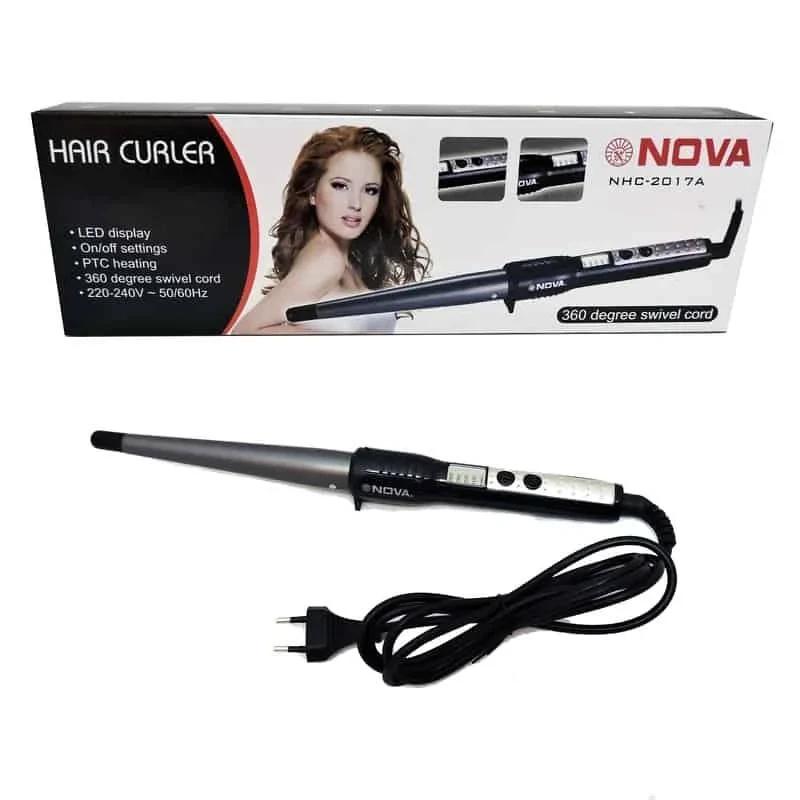 Профессиональная коническая плойка для завивки волос NOVA Hair Curler NHC-2017А