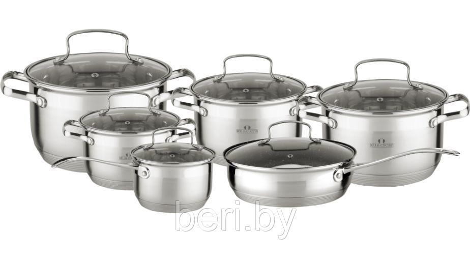 BC-2028 Набор кастрюль Bella Cucina, 12 предметов, набор посуды - фото 1 - id-p175661385