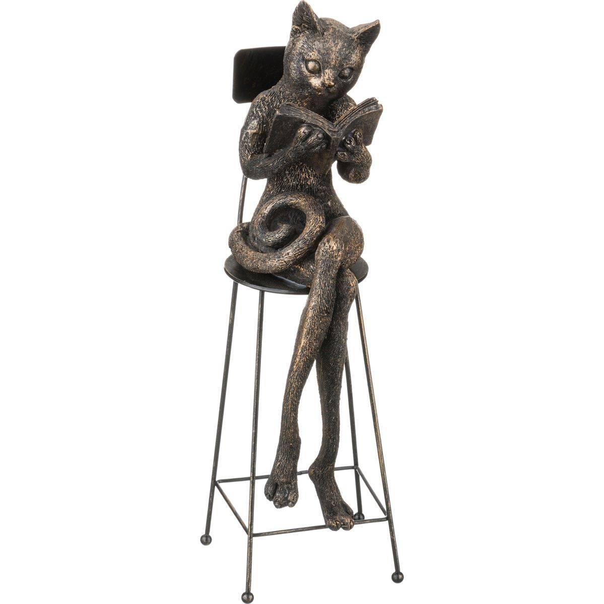 Статуэтка Кошка с книгой в кресле - фото 1 - id-p175679326
