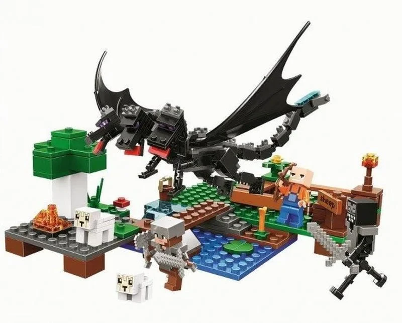 Конструктор lari Minecraft Нападение трехглавого черного дракона( аналог Lego) - фото 2 - id-p175679405