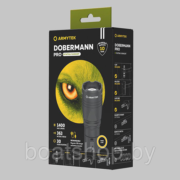 Фонарь Armytek Dobermann Pro Magnet USB - фото 1 - id-p175680082