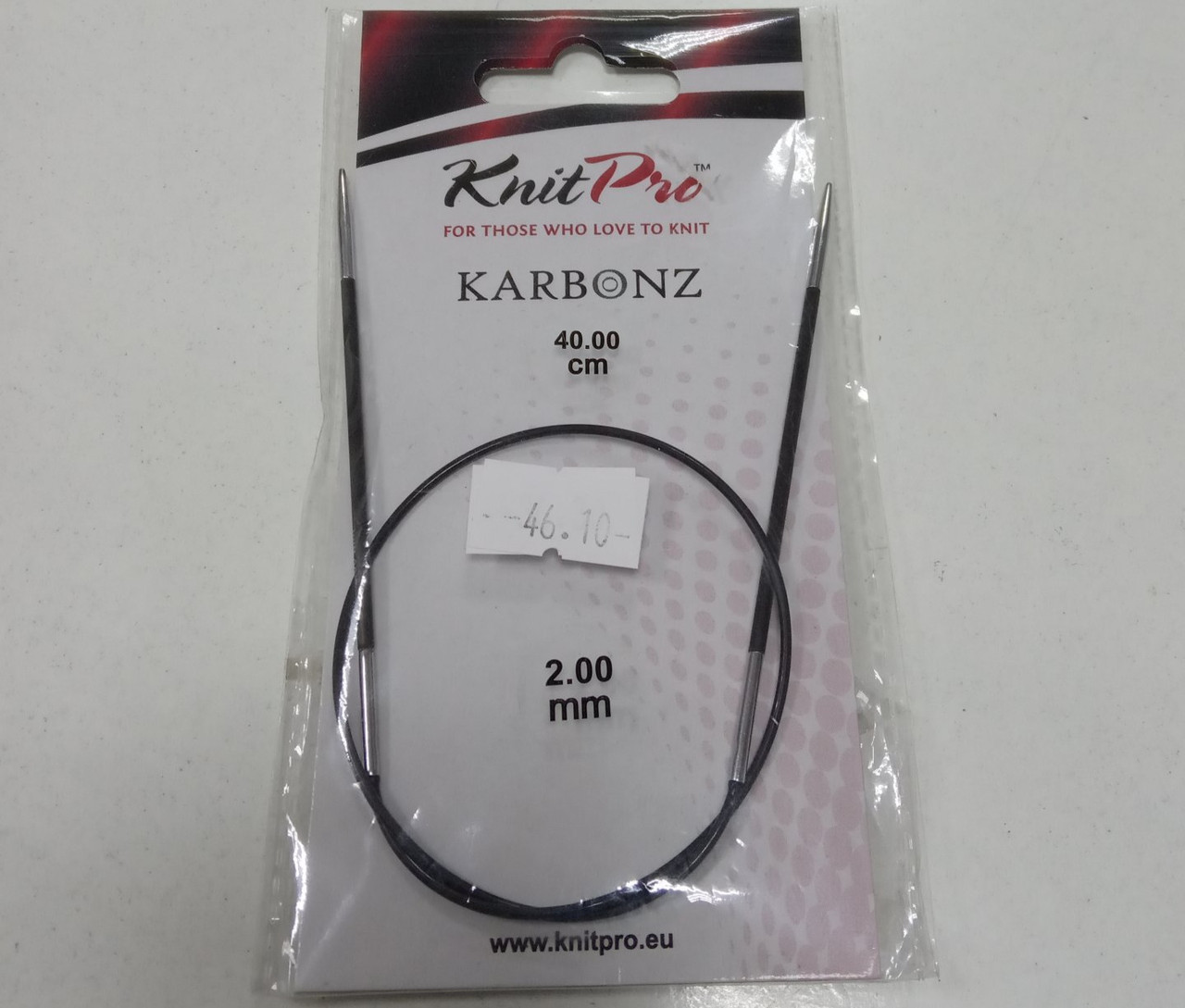 Спицы KnitPro , круговые 40см 2мм карбоновые гибкая леска