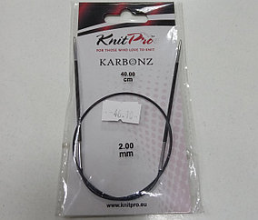 Спицы KnitPro , круговые 40см 2мм карбоновые гибкая леска