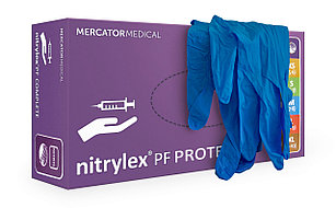 Перчатки одноразовые нитриловые Nitrylex PF Protect текстурированные 100% нитрил (РАБОТАЕМ БЕЗ НДС!) M