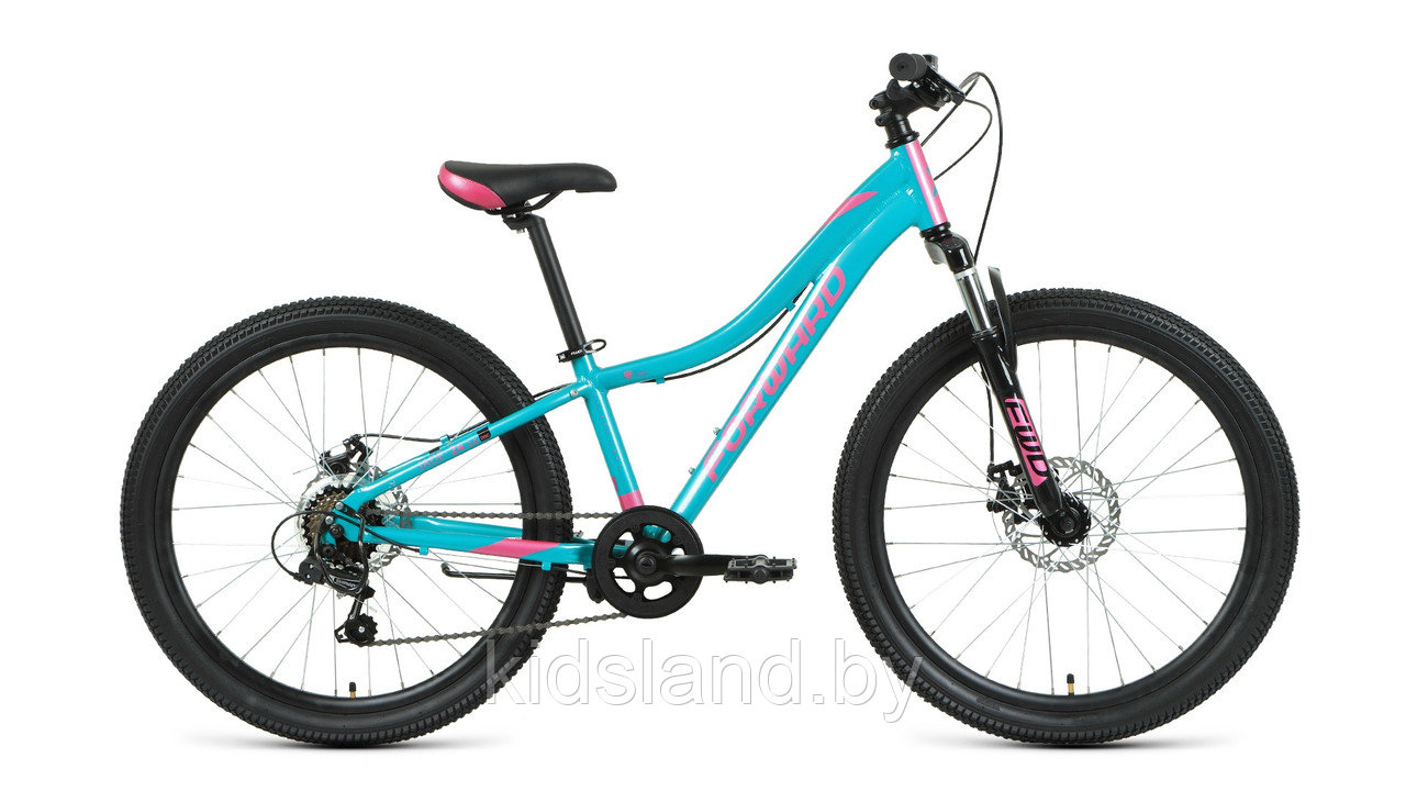 Велосипед Forward Jade 24 2.0 D"  (бирюзовый/розовый), фото 1
