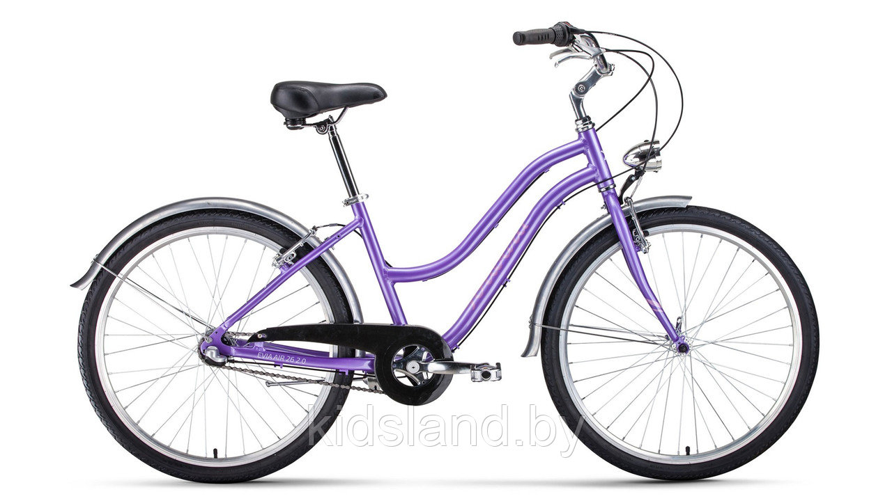 Велосипед Forward Evia Air 26 2.0"  (фиолетовый/белый), фото 1