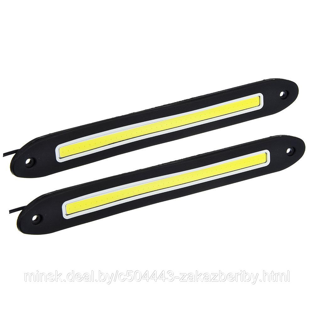 NEW GALAXY Дневные ходовые огни, LED 80шт, гибкий резин. корп., 255мм, 12V, белый, 2шт