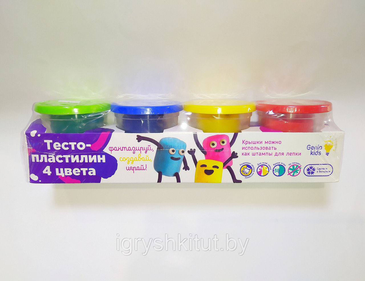 Тесто-пластилин, 4 цвета, арт.TA1008V - фото 1 - id-p175700214