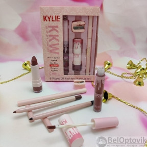 Набор косметики для макияжа KYLIE (Кайли) KKW 6 in1 с точилкой LOVE BITE - фото 1 - id-p102070251