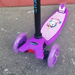 Детский самокат Maxi Delanit LK-8523V print единорог, фиолетовый - фото 2 - id-p175708865