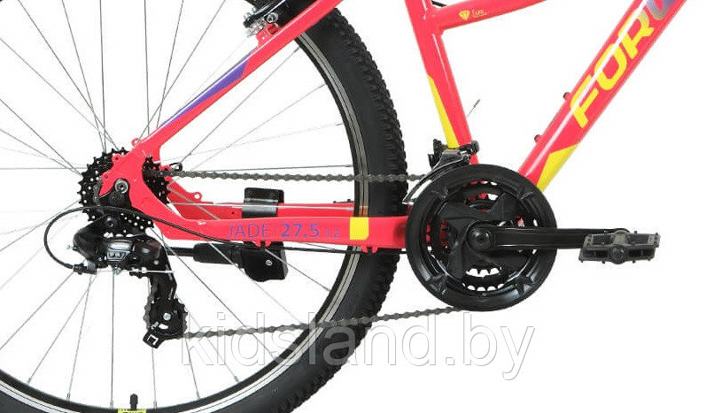 Велосипед Forward Jade 27,5 1.0" (розовый/желтый) - фото 4 - id-p118413114