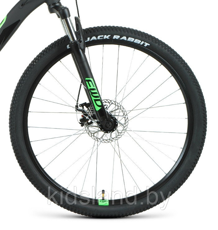 Велосипед Forward Apache 27,5 2.2 S Disc" (черный матовый/ярко-зеленый) - фото 6 - id-p175714972