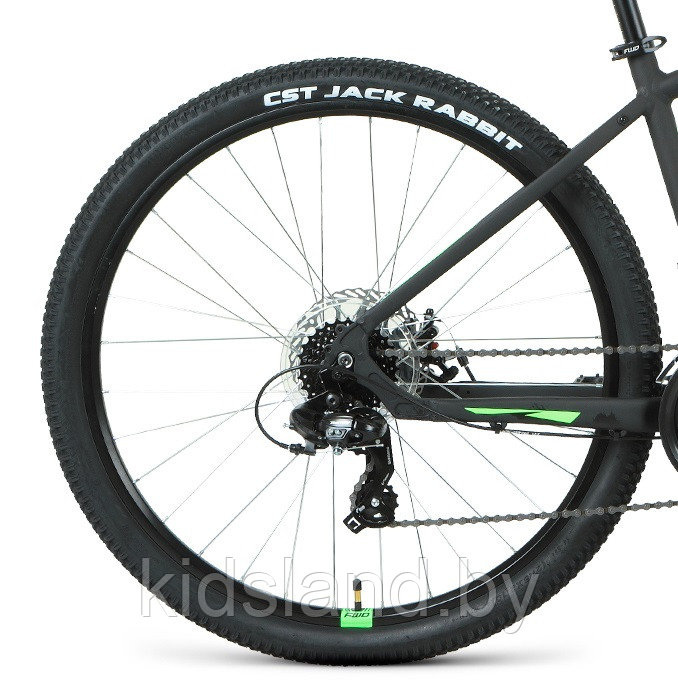 Велосипед Forward Apache 27,5 2.2 S Disc" (черный матовый/ярко-зеленый) - фото 4 - id-p175714972