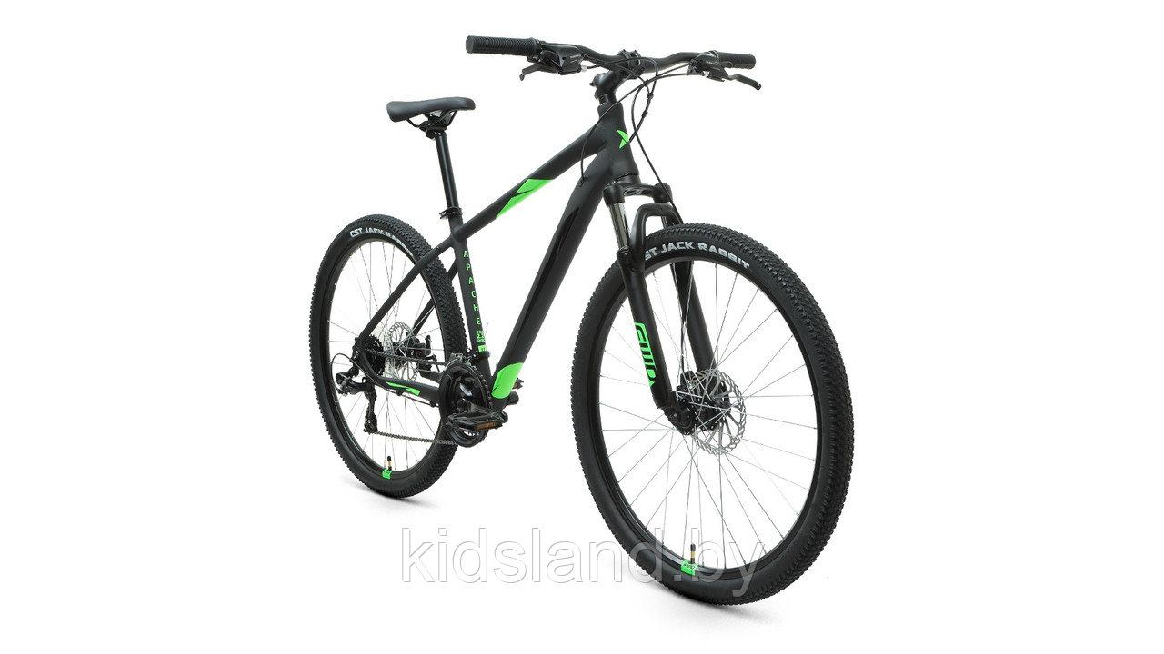 Велосипед Forward Apache 27,5 2.2 S Disc" (черный матовый/ярко-зеленый) - фото 2 - id-p175714972