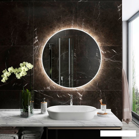 Мебель для ванных комнат Пекам Зеркало с подсветкой RingFly 80x80 (с сенсором на движение) - фото 1 - id-p175714354