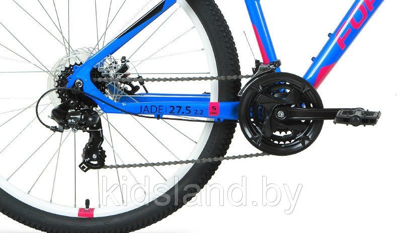 Велосипед Forward Jade 27,5 2.0 D" (голубой/розовый) - фото 7 - id-p175715901