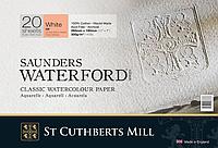 Блок для акварели Saunders Waterford hot press White 300 g/m² 260x180mm (20 листов)