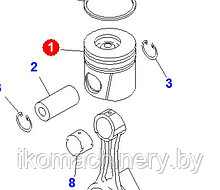 ПОРШЕНЬ ДВИГАТЕЛЯ KOMATSU PC200/210/220/240 - 6