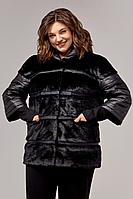 Женская осенняя черная большого размера куртка IVA 1360 черный 54р.