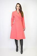 Женское осеннее из вискозы розовое пальто VLADOR 500511 персиковый 42р.