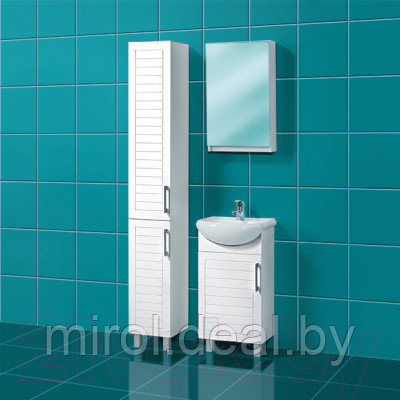 Шкаф с зеркалом для ванной Акваль Анна 45 / АННА.04.45.00.L - фото 3 - id-p175749994