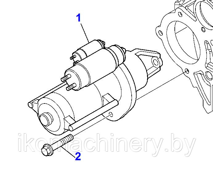 СТАРТЕР экскаватора-погрузчика KOMATSU WB93/97R/S - 5