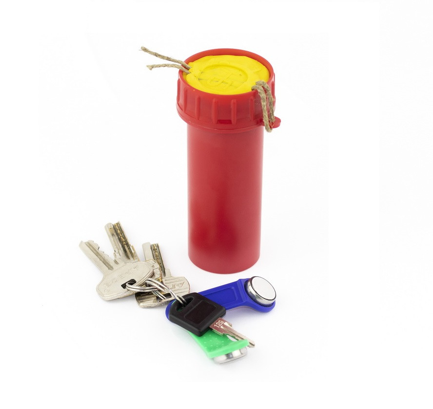 Тубус для ключей пластиковый 100х40 (красный) - фото 1 - id-p175797349