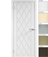 Межкомнатная дверь "ЭМАЛЬ" ПГ-22 (Цвет - Белый; Ваниль; Грэй; Капучино; Графит)