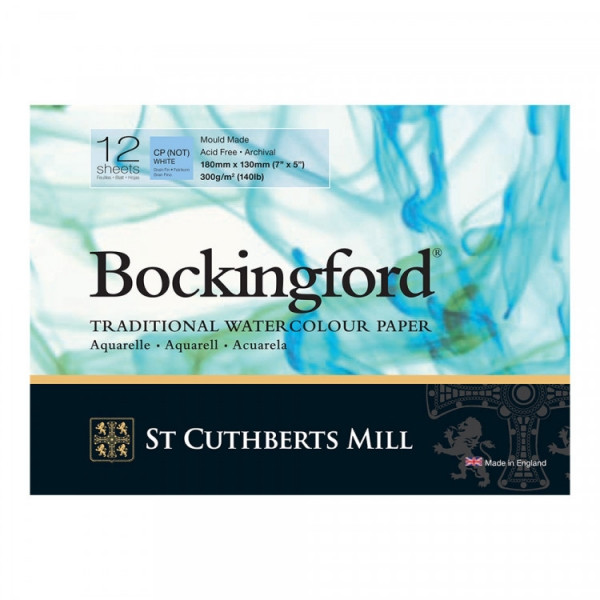 Склейка для акварели "Bockingford CP" среднее зерно 18х13см 300 г/м2, 12л. - фото 1 - id-p175799409