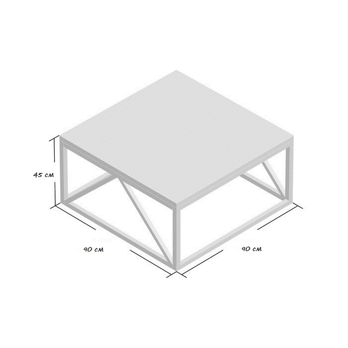 Журнальный столик в стиле Лофт металлический DPG30 - фото 2 - id-p175803244
