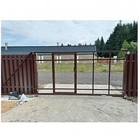 Сдвижные ворота со встроенной калиткой 4500x2000 мм