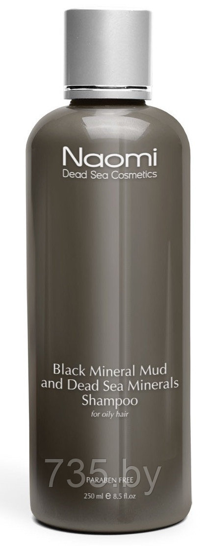 Шампунь с черной минеральной грязью и минералами Мертвого моря для жирных волос 250мл - фото 1 - id-p175811816