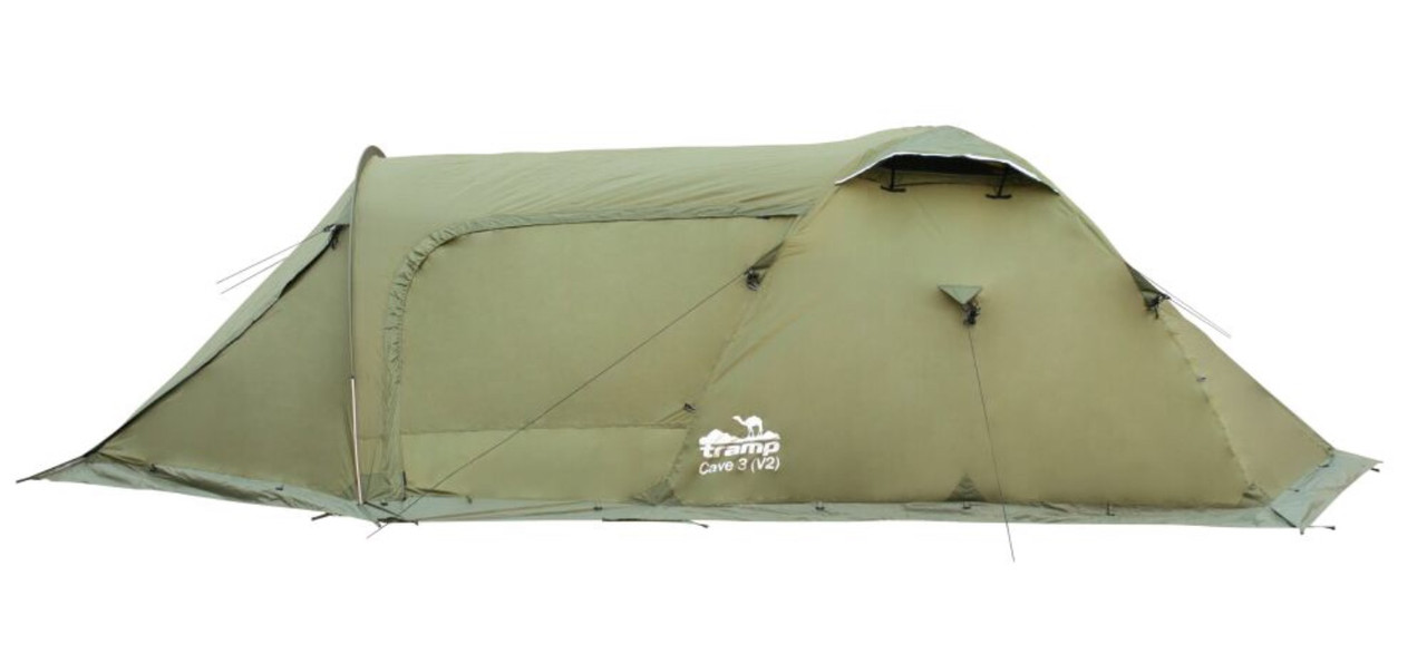 Палатка экспедиционная Tramp CAVE 3-местная (V2) Green, арт TRT-21g (490х220х130) - фото 2 - id-p175812561