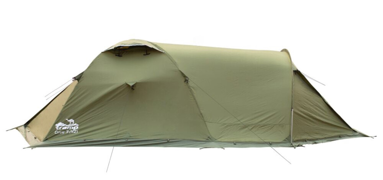 Палатка экспедиционная Tramp CAVE 3-местная (V2) Green, арт TRT-21g (490х220х130) - фото 4 - id-p175812561