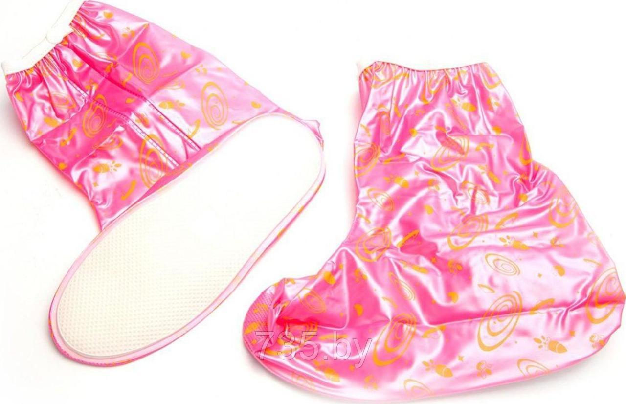Чехлы грязезащитные для женской обуви - сапожки, размер L, цвет розовый - фото 3 - id-p175811051