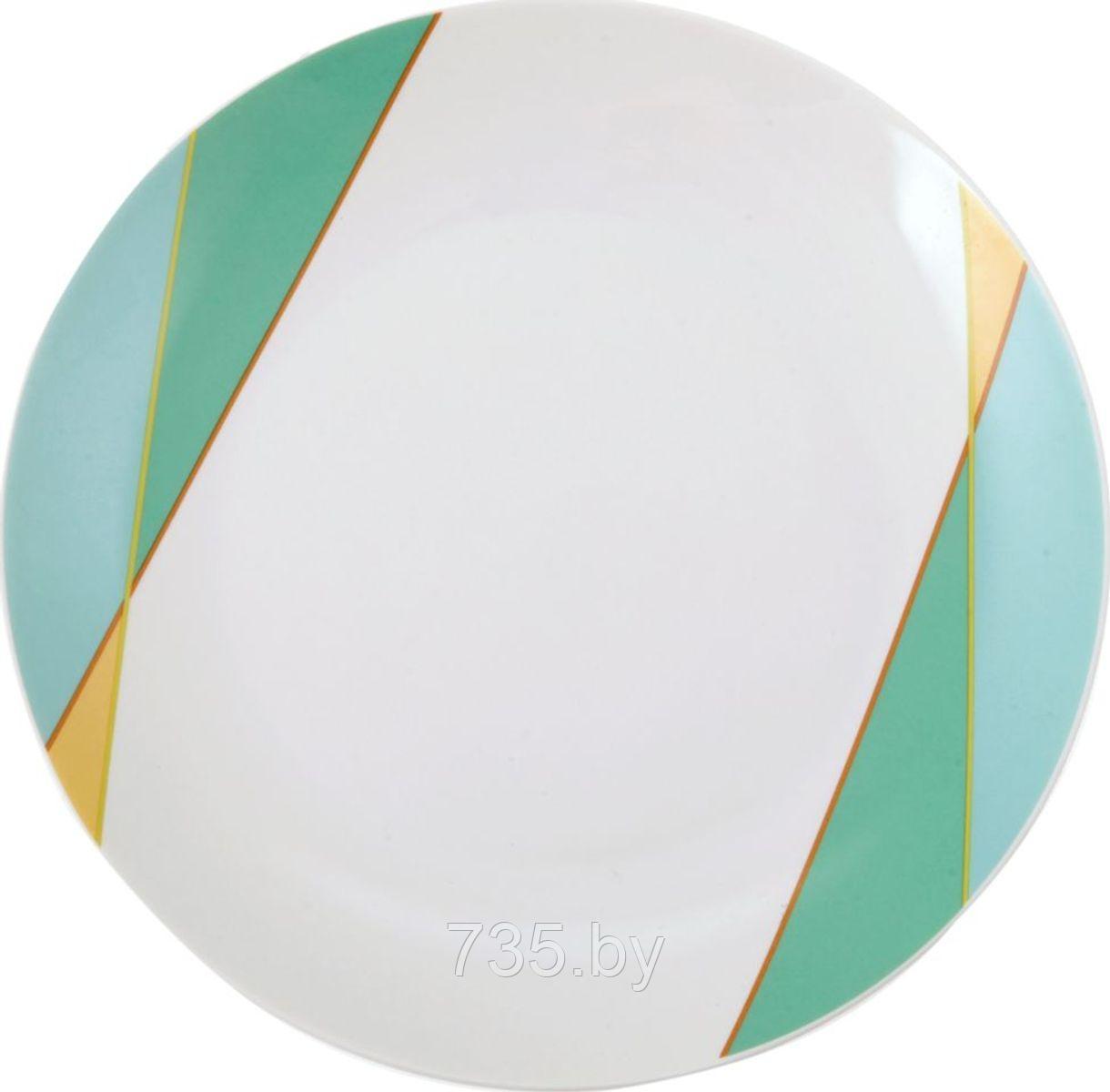 Тарелка обеденная d24см, Parallels, фарфор, разноцветный - фото 3 - id-p175811992