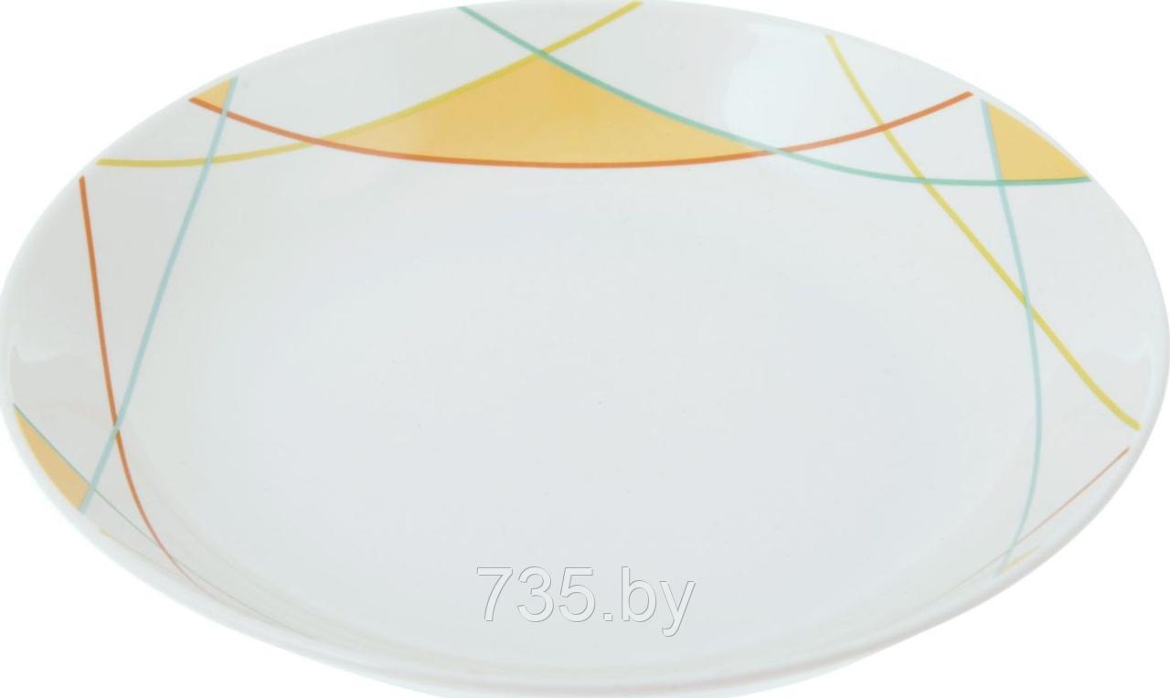 Тарелка суповая d20см, Lateen, фарфор, разноцветный - фото 1 - id-p175811993