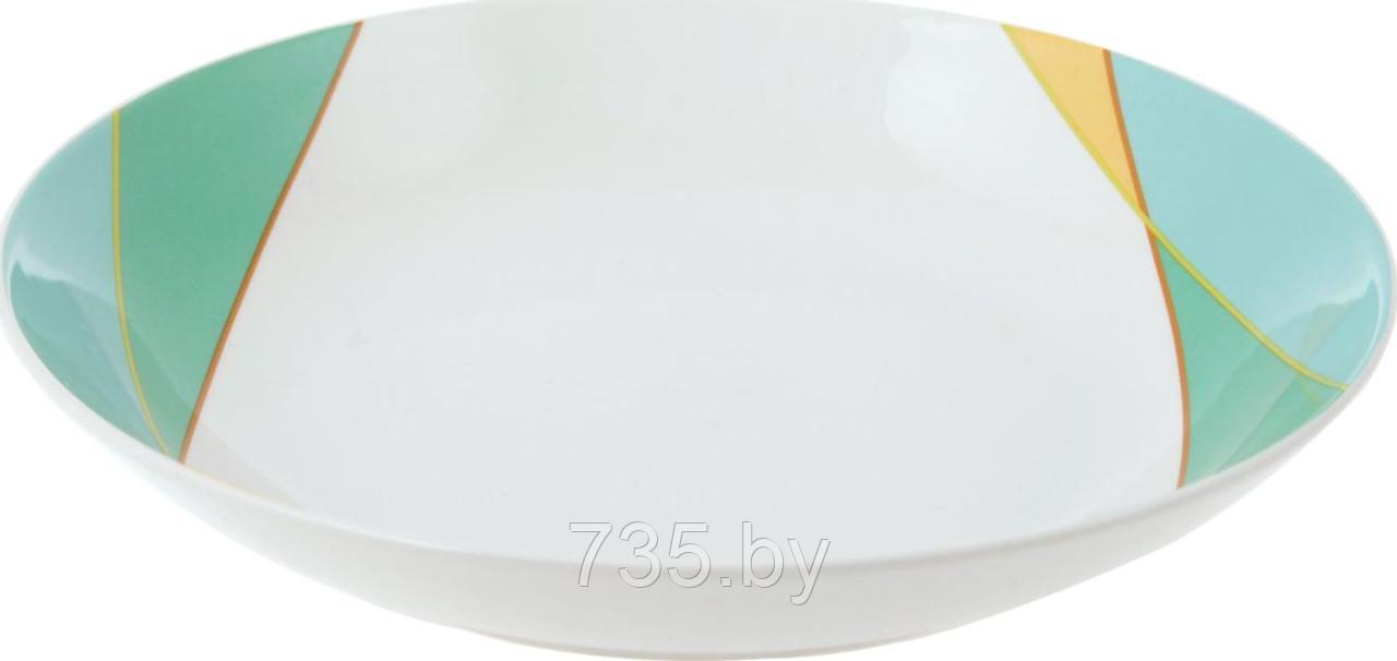 Тарелка суповая d20см, Parallels, фарфор, разноцветный - фото 1 - id-p175811994
