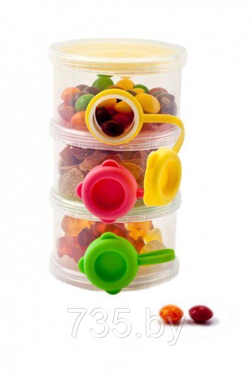 Трехслойный контейнер с боковыми отверстиями для пищевых сыпучих продуктов - фото 1 - id-p175811240