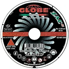 Отрезной абразивный круг GLOBE ZAC 115x1,3x22.2 A60SX